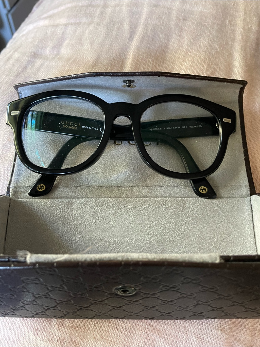 Gucci Black Men's Eyewear Case With Black Frames